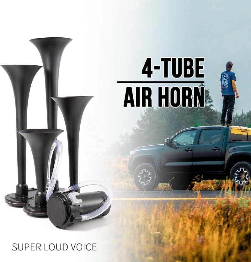 AOLIHAN 150dB Train Horns for Trucks 12V Truck Horn with Compressor Super Loud 4 Trumpet Air Horn for Car/Pickup/Van/SUV/Pickup - Image 3